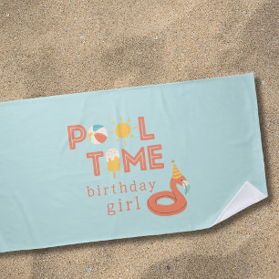 Sommer Flamingo Eis am Stiel Kinder Geburtstag Poo Strandtuch