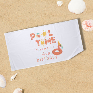 Sommer-Flamingo-Eis Kinder-Geburtstags-Poolparty Strandtuch