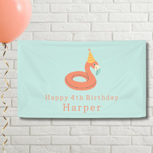 Sommer Flamingo Schwimmkörper Kinder Geburtstag Po Banner