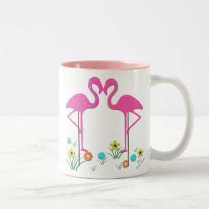 Sommer-Flamingo-Tasse Zweifarbige Tasse