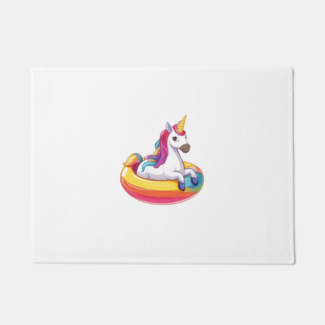 Sommer Float Einhorn (1) Fußmatte (Vorderseite)