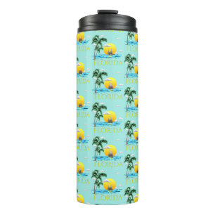 Sommer Florida Sailboat Sunset Coastal Beach Thermosbecher