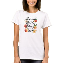 Sommer-Frucht Pfirsich-Haare-Wurzeln Grafik-T-Shir