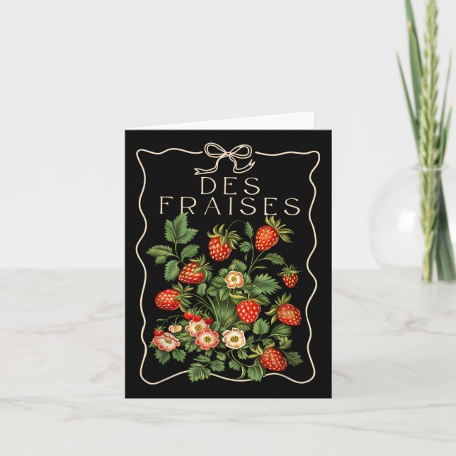 Sommer Früchte Erdbeere Coquette Fraise Sommer Far Karte (Vorderseite)