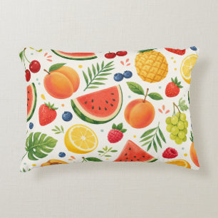 Sommer-Fruchtmuster Stoff   Tropische Wassermelone Dekokissen