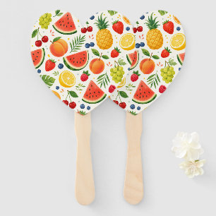 Sommer-Fruchtmuster Stoff   Tropische Wassermelone Fächer