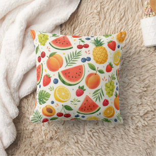 Sommer-Fruchtmuster Stoff   Tropische Wassermelone Kissen