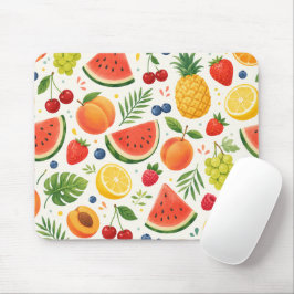 Sommer-Fruchtmuster Stoff | Tropische Wassermelone Mousepad