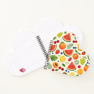 Sommer-Fruchtmuster Stoff Tropische Wassermelone Notizbuch