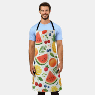 Sommer-Fruchtmuster Stoff Tropische Wassermelone Schürze
