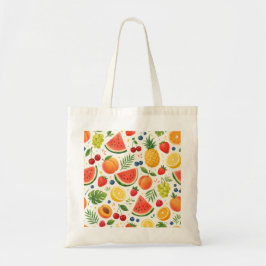 Sommer-Fruchtmuster Stoff | Tropische Wassermelone Tragetasche