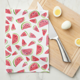 Sommer Fruchtsommer Wassermelonen Wasserfarben Geschirrtuch