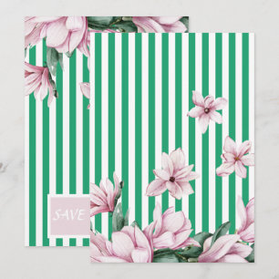 Sommer, Frühling, Magnolienprint Einladung