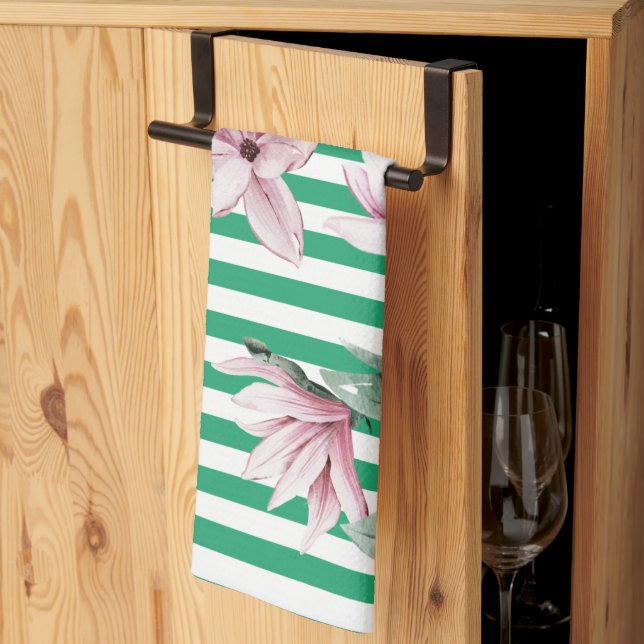 Sommer, Frühling, Magnolienprint Geschirrtuch (Drittel gefaltet)