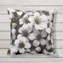 Sommer-Garten-Weiß-Blumen Kissen Für Draußen