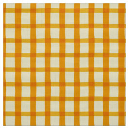 Sommer-gelb-orangeer Gingham Stoff