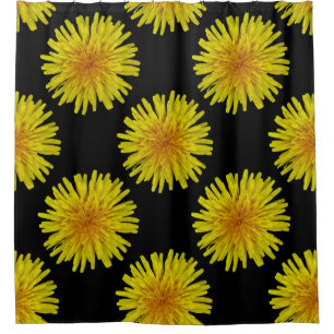 Sommer-gelbe Löwenzahn-Blume auf irgendeiner Farb Duschvorhang