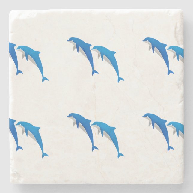 SOMMER, GLAUBWÜRDIGE DOLPHINE STEINUNTERSETZER (Vorderseite)