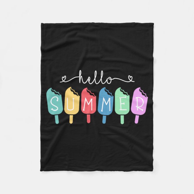 Sommer glücklich Letzten Schullehrer Schüler Fleecedecke (Vorderseite)