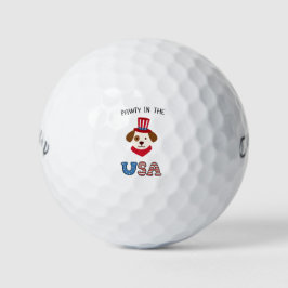 Sommer-Golf-Ausflüge 'Pawty In The USA' Spaß Cute Golfball
