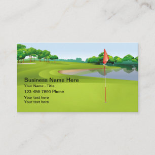 Sommer-Golf-Thema Visitenkarte