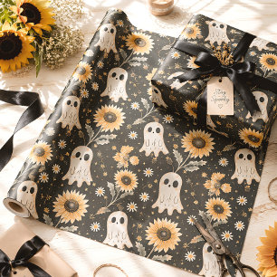 Sommer-Goth-Geister & Sonnenblumen Geschenkpapier