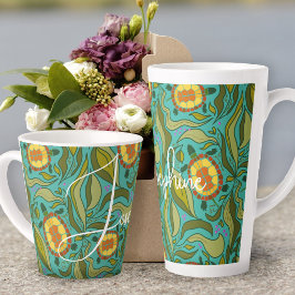 Sommer-Grün-Handgemustertes-Schildkröten-Muster Milchtasse