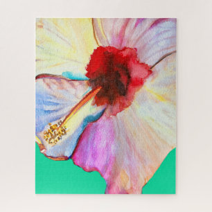 Sommer-Hibiskus-Aquarellkunst
