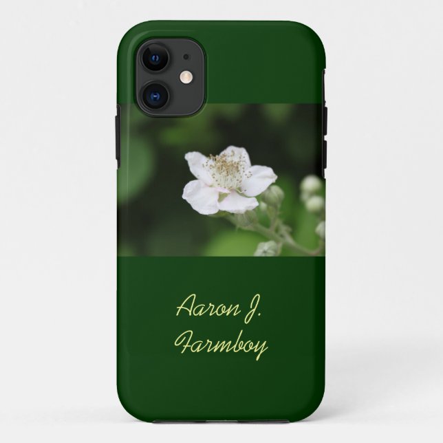 Sommer Himbeere Blume grün iPhone 5 Fall. Case-Mate iPhone Hülle (Rückseite)