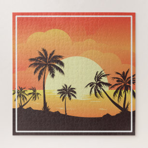Sommer Hintergrund mit Palmen-32134
