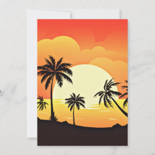 Sommer Hintergrund mit Palmen-32134 Einladung