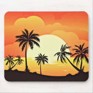 Sommer Hintergrund mit Palmen-32134 Mousepad