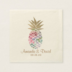 Sommer-Hochzeit des tropischen Ananas Serviette