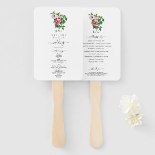 Sommer-Hochzeitsprogramm für tropische Hibisken Fächer