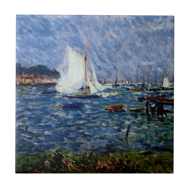 Sommer in Cowes Fliese (Vorderseite)