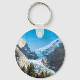 Sommer in den Bergen, Gletscher auf dem Jungfrau Schlüsselanhänger