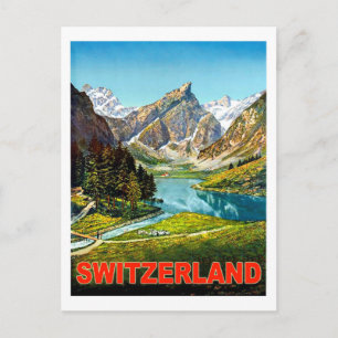 Sommer in den Schweizer Bergen, Jahrgang Postkarte