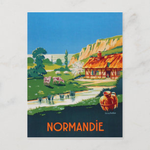 Sommer in der Normandie, Frankreich Postkarte