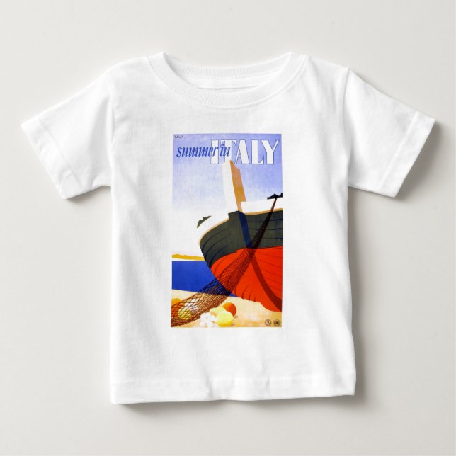 Sommer in Italien Vintage Travel Baby T-shirt (Vorderseite)
