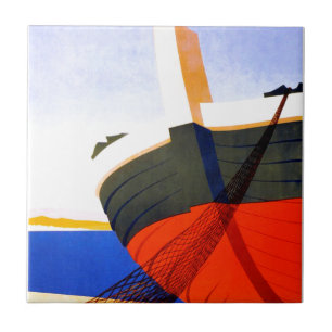 Sommer in Italien Vintage Travel Fliese