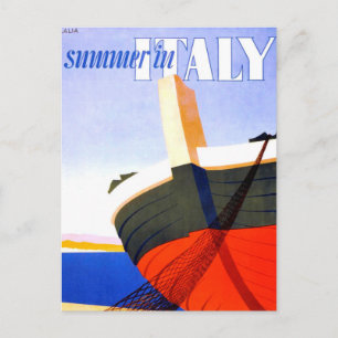 Sommer in Italien Vintage Travel Postkarte