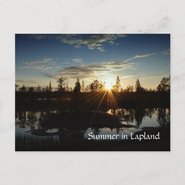 Sommer in Lappland - Postkarte (Vorderseite)