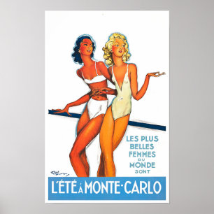 Sommer in Monte Carlo Monaco Poster