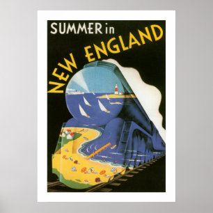 Sommer in Neuengland (weiß) Poster