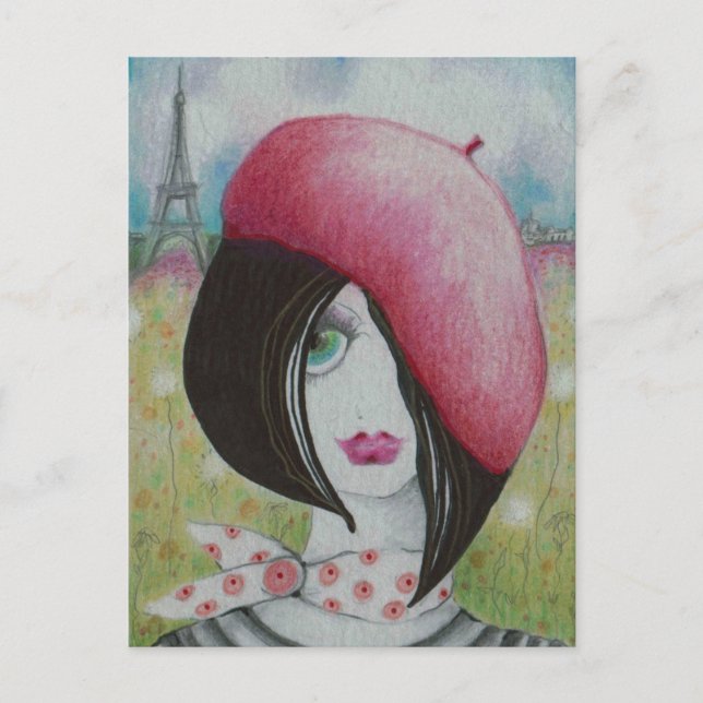 Sommer in Paris Postkarte (Vorderseite)