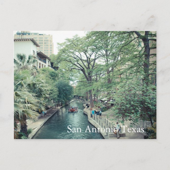 Sommer in Riverwalk, Postkarte von San Antonio Tex (Vorderseite)