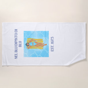Sommer Italien Dolce Vita Nel Blu Dipinto Di Blu  Strandtuch
