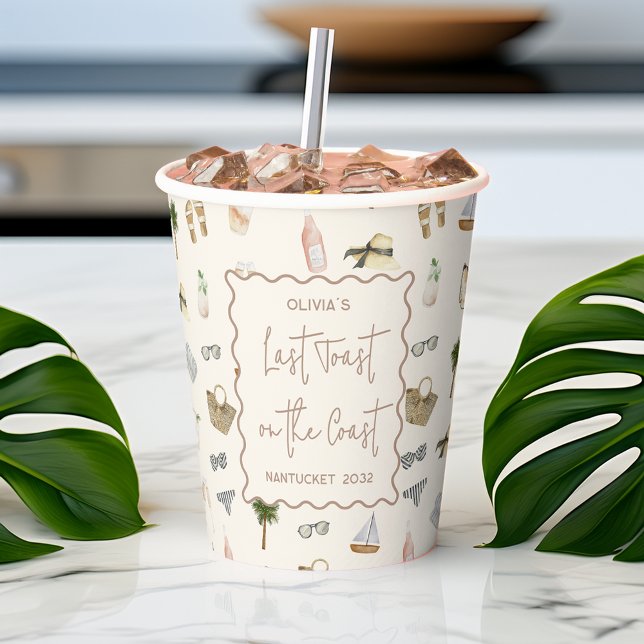 Sommer-Junggesellinnenabschied am Meer Pappbecher (Von Creator hochgeladen)
