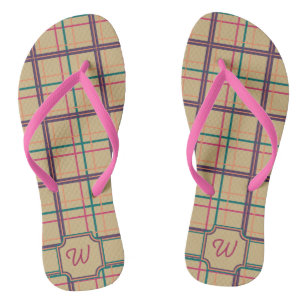 Sommer Karierte Flip Flops