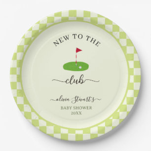 Sommer-Karo-Golf-Baby-Party Pappteller